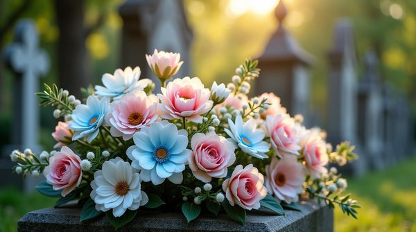 Fleurs artificielles pour cimetière : élégance et durabilité